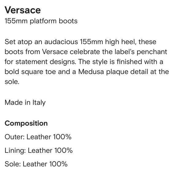 Versace Runway Aevitas Platform Black Leather Ankle Bootie 37.5/ 7.5 NIB $1,725 - Picture 16 of 16
